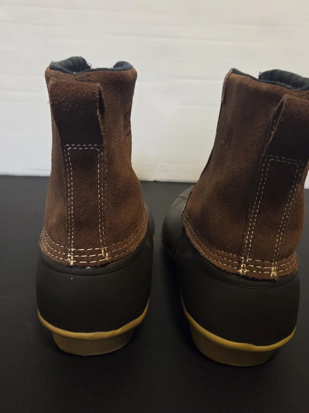 RedHead Suede Duck Boots Brown Front Zip Waterproof Shell Ankle Boots Mens